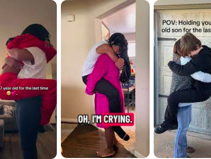 Cette tendance émouvante où des mamans portent leur enfant une dernière fois fait le buzz