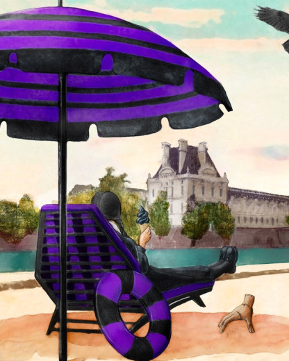 L’événement Netflix incontournable : la plage Mercredi Addams débarque à Paris !